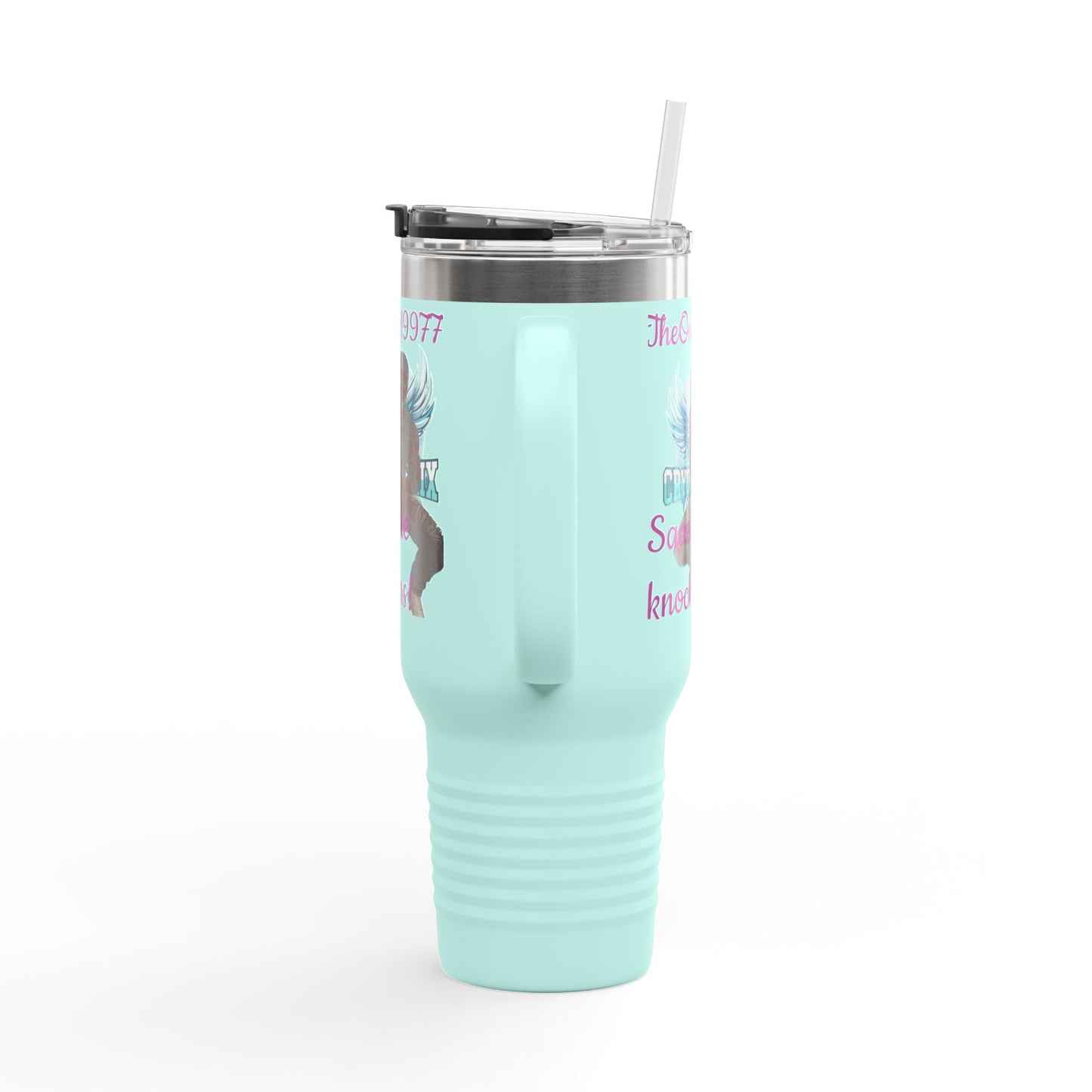 40oz Insulated Travel Mug - Save the Knockers Design - Perfect for Fitness Enthusiasts