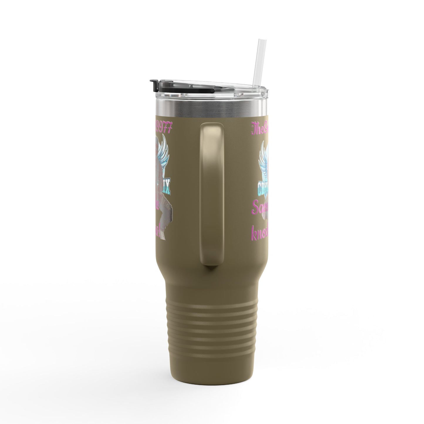 40oz Insulated Travel Mug - Save the Knockers Design - Perfect for Fitness Enthusiasts