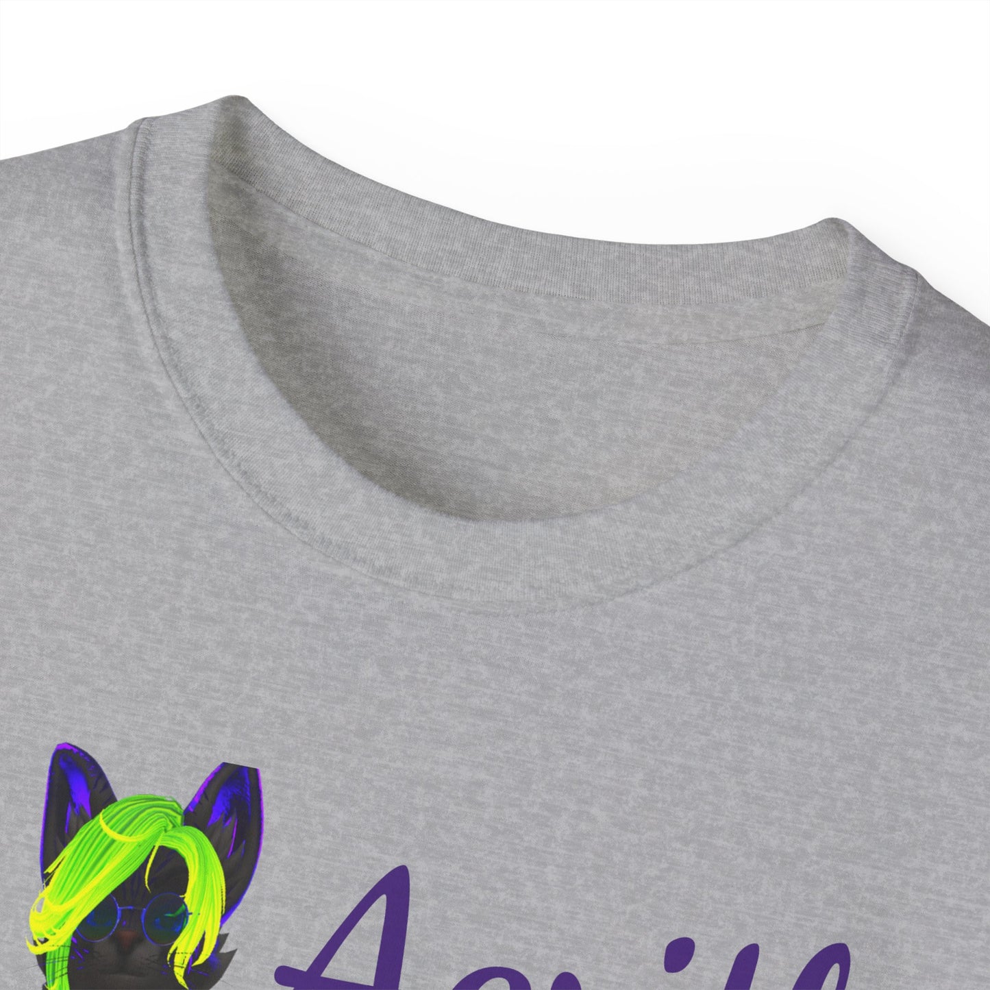 Aesthetic Cat-Themed Unisex Ultra Cotton Tee - Aerith Graphic Shirt