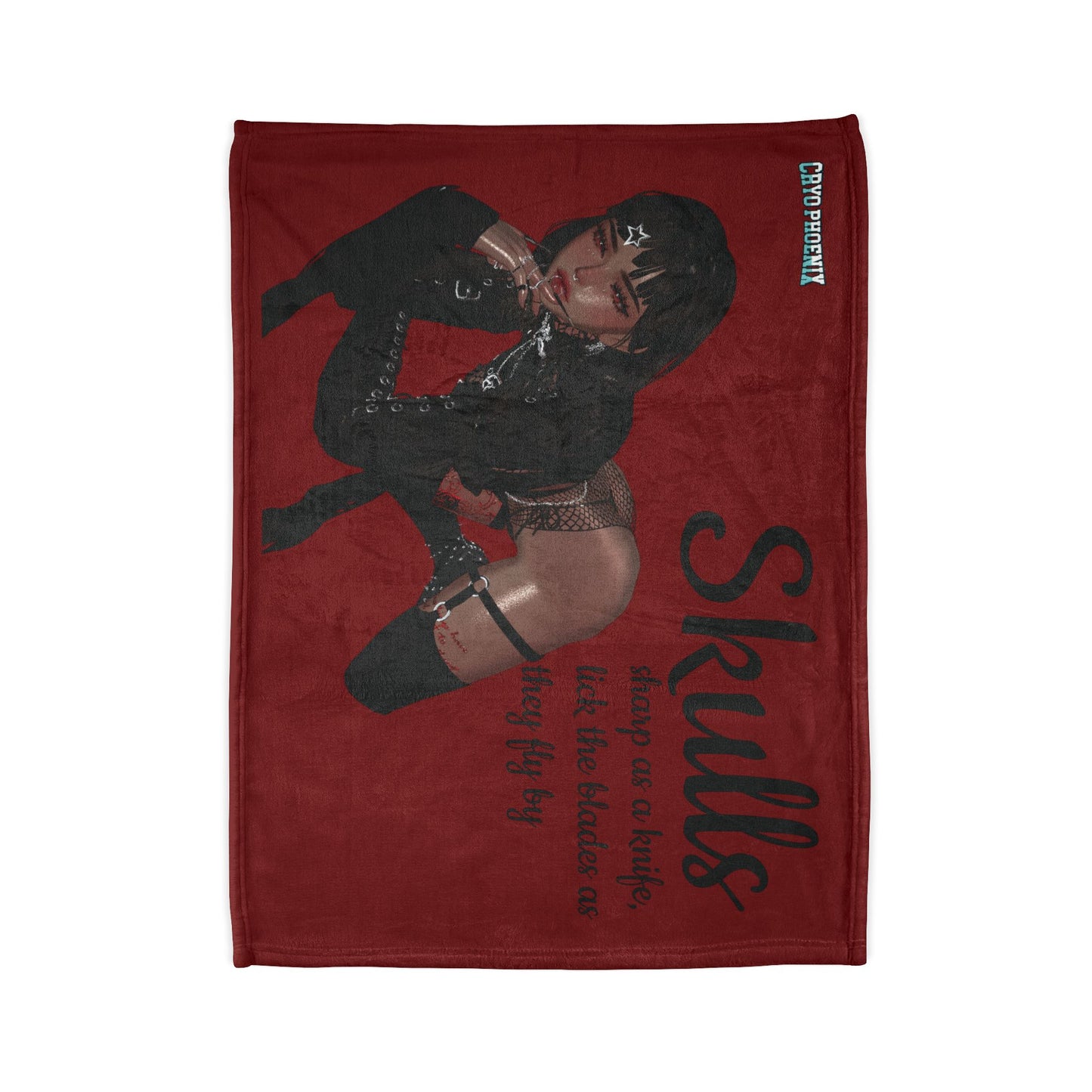 Gothic Skulls Soft Polyester Blanket – Cozy Decor for Alternative Lifestyles