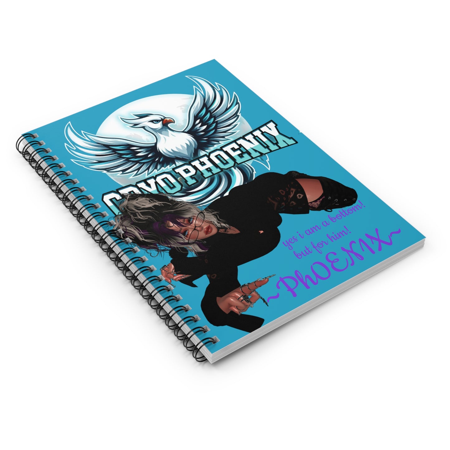 Spiral Notebook - Phoenix Vibes with Empowering Quotes