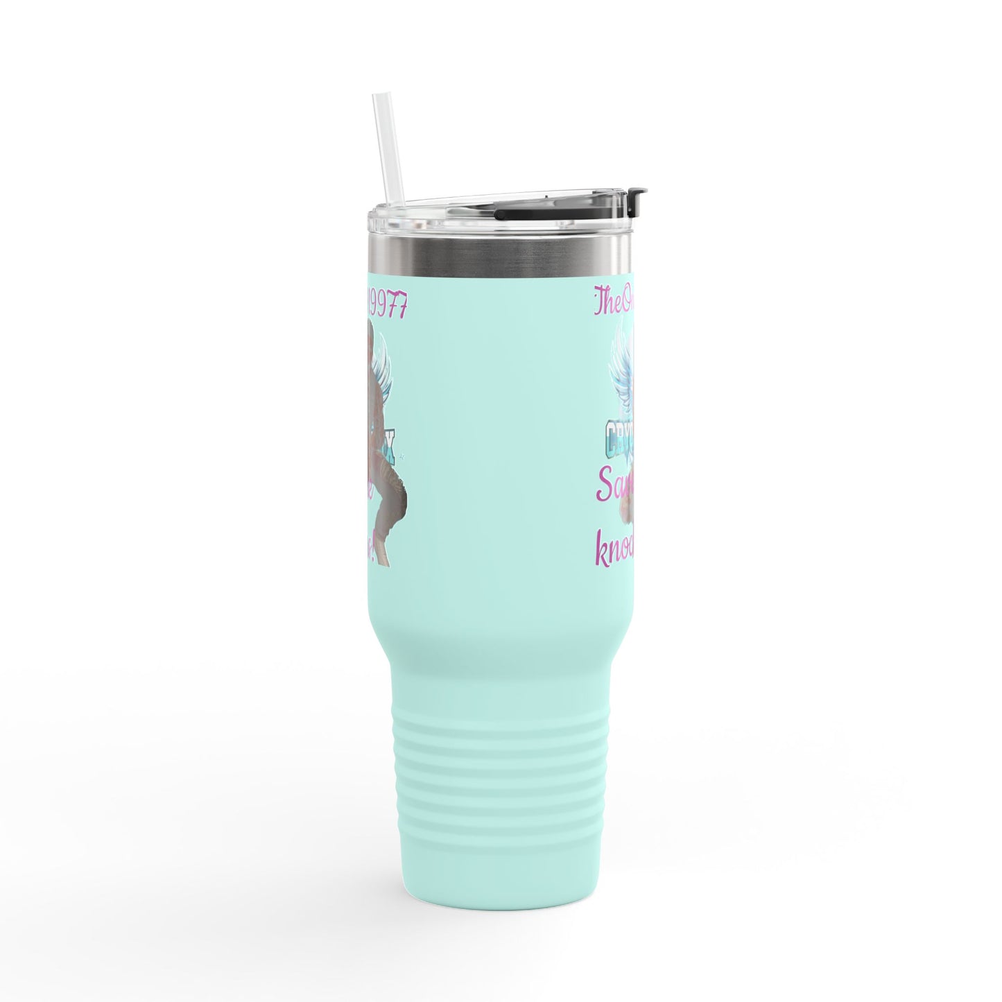 40oz Insulated Travel Mug - Save the Knockers Design - Perfect for Fitness Enthusiasts