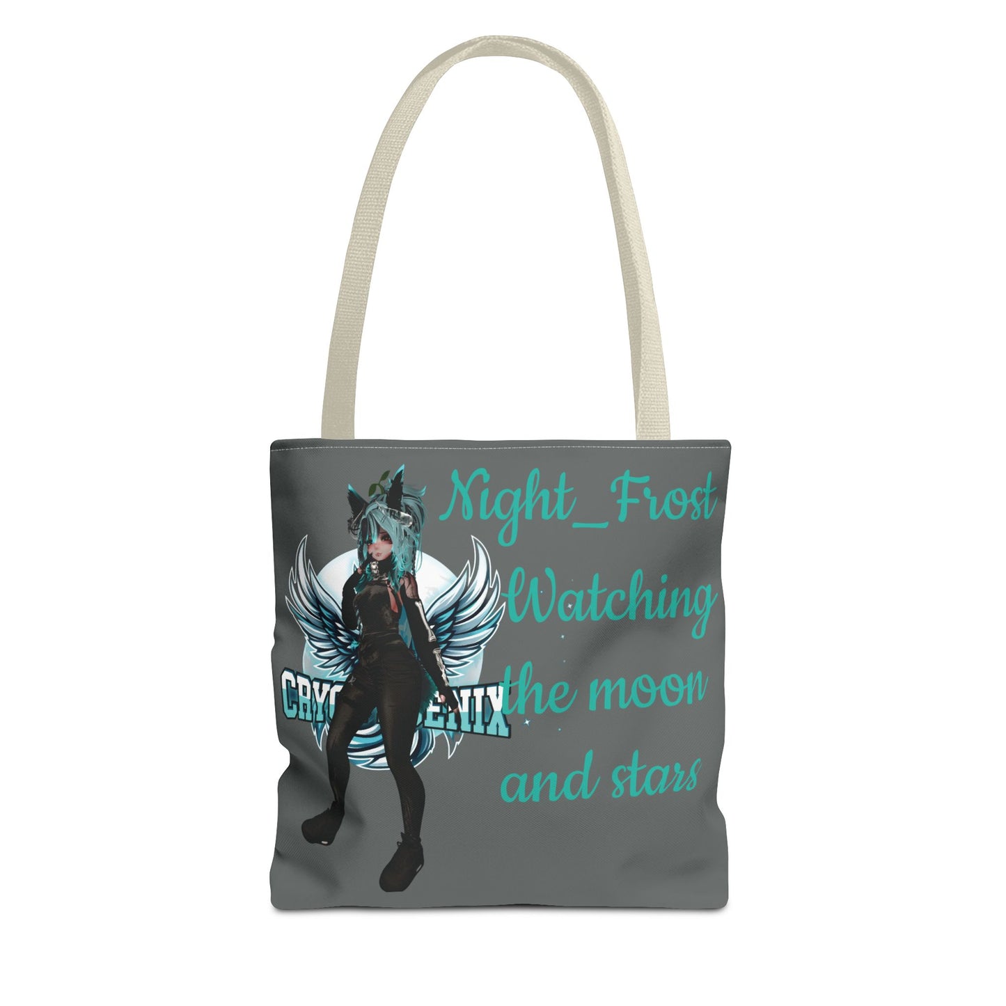 Night Frost Tote Bag - "Watching the Moon and Stars" - Stylish and Functional Bag for Anime Lovers