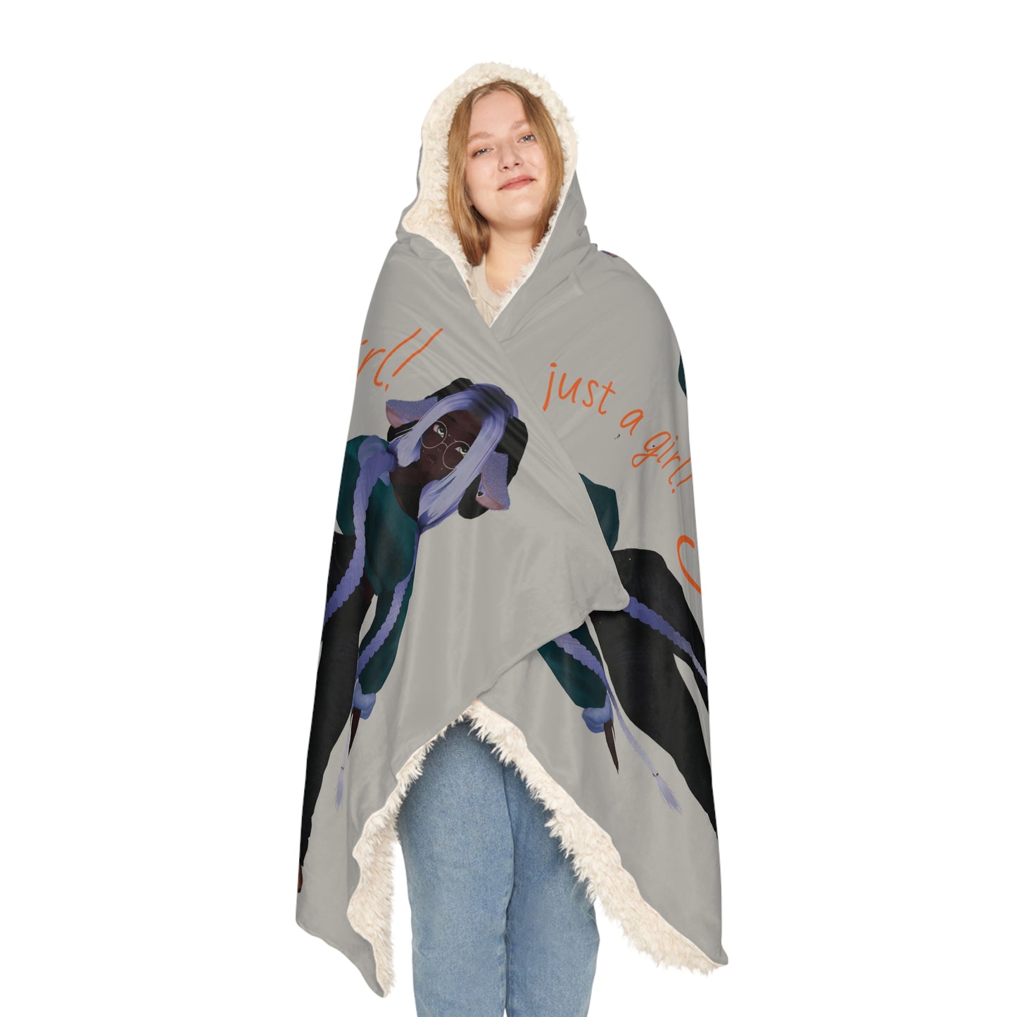 Skyblossom Cozy Snuggle Blanket - 'I'm Just a Girl'