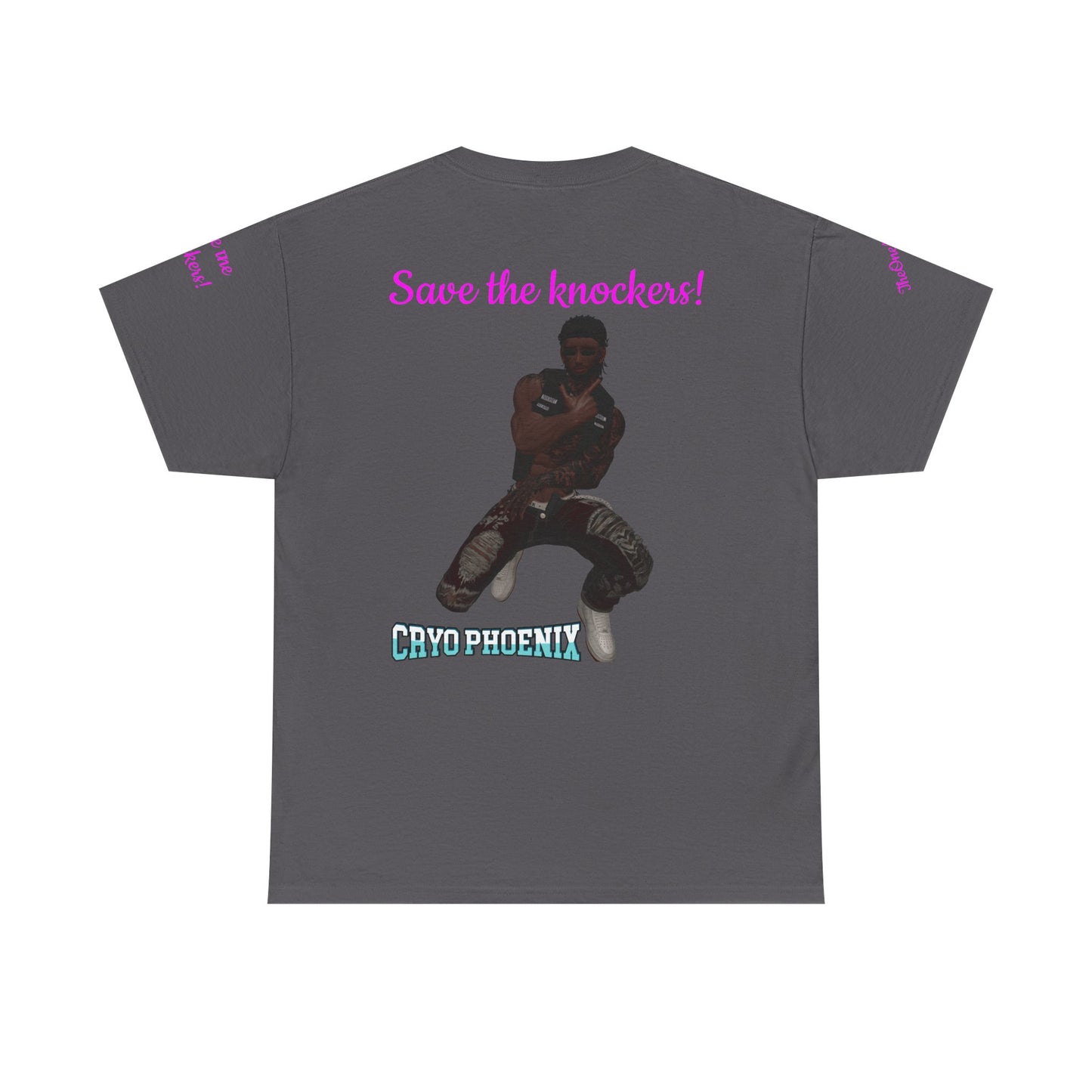 Retro Graphic Unisex Heavy Cotton Tee - Save the Knockers!