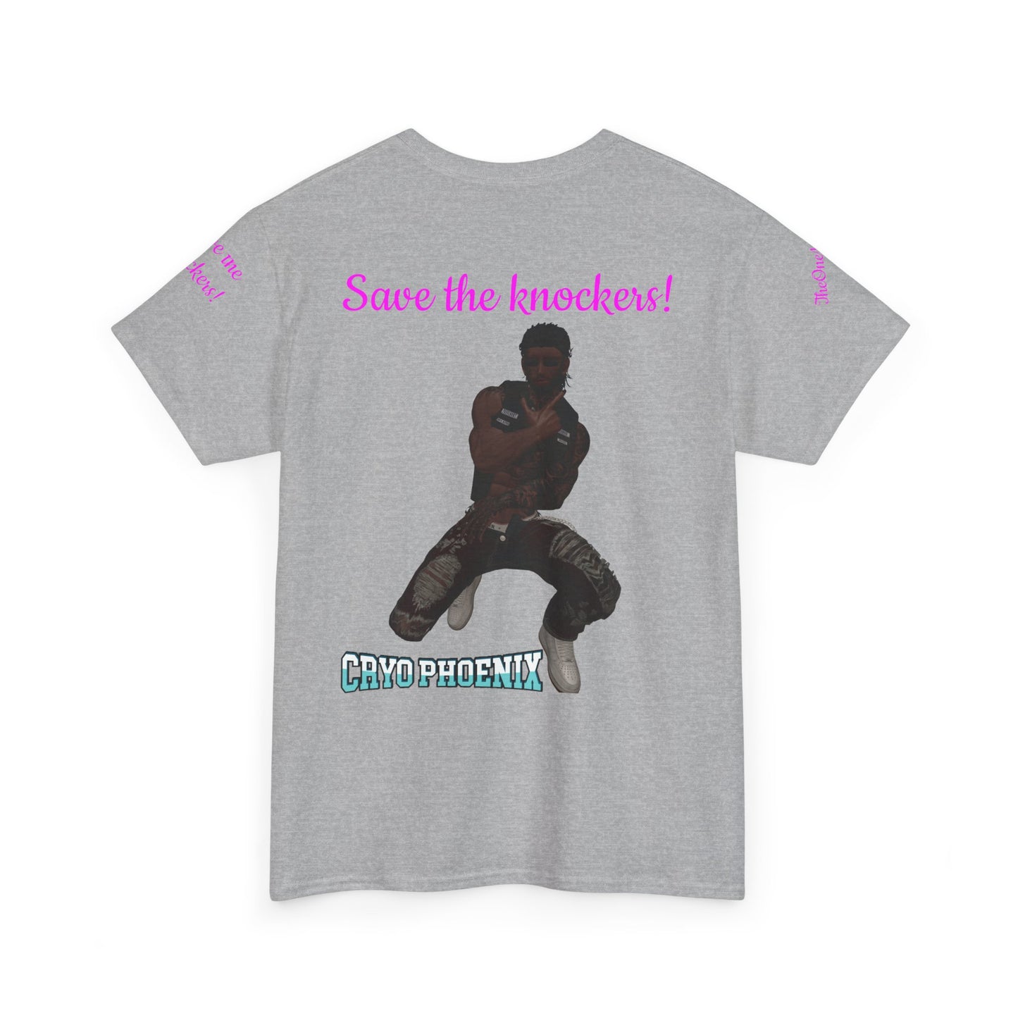 Retro Graphic Unisex Heavy Cotton Tee - Save the Knockers!