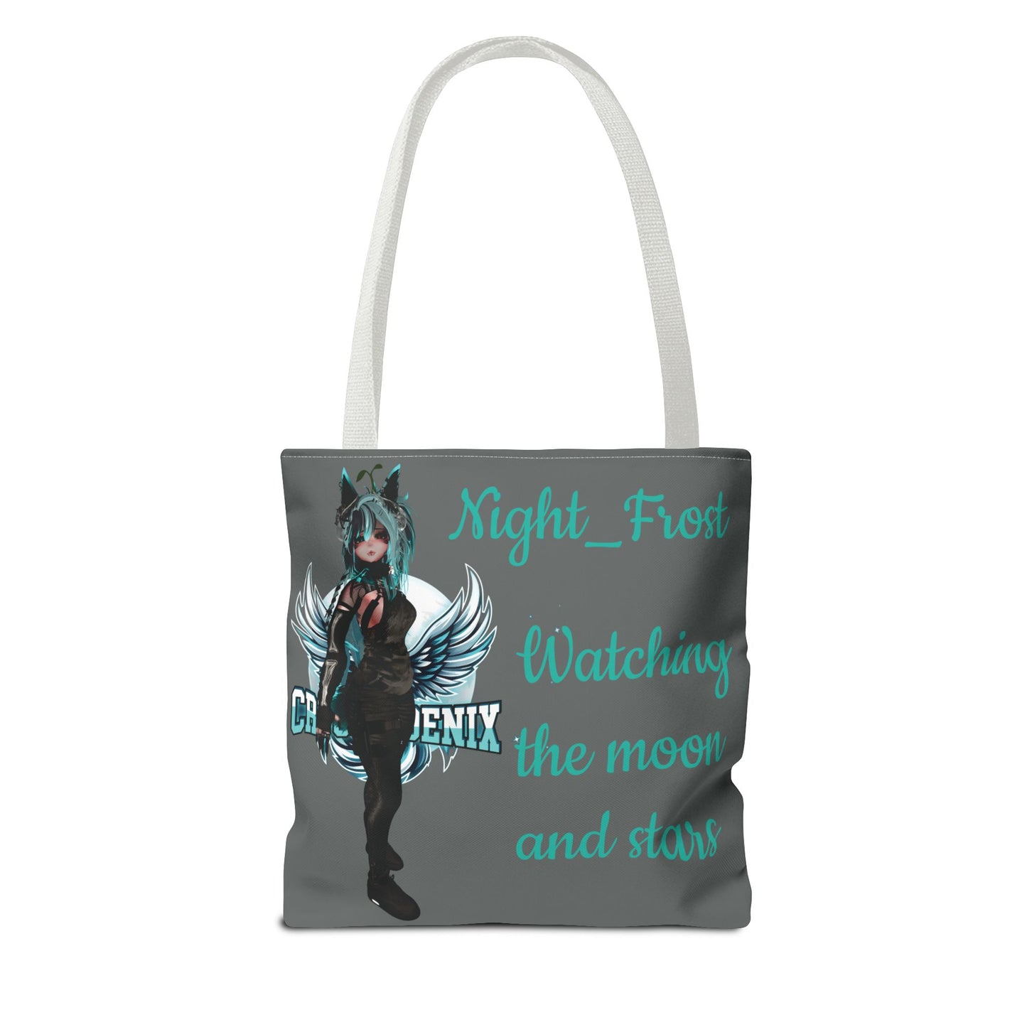 Night Frost Tote Bag - "Watching the Moon and Stars" - Stylish and Functional Bag for Anime Lovers