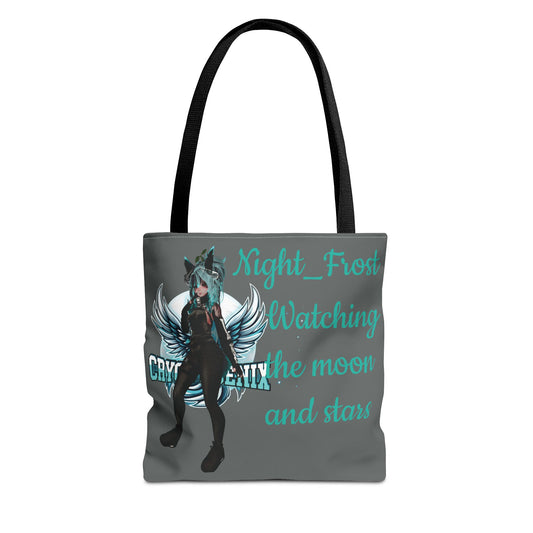 Night Frost Tote Bag - "Watching the Moon and Stars" - Stylish and Functional Bag for Anime Lovers