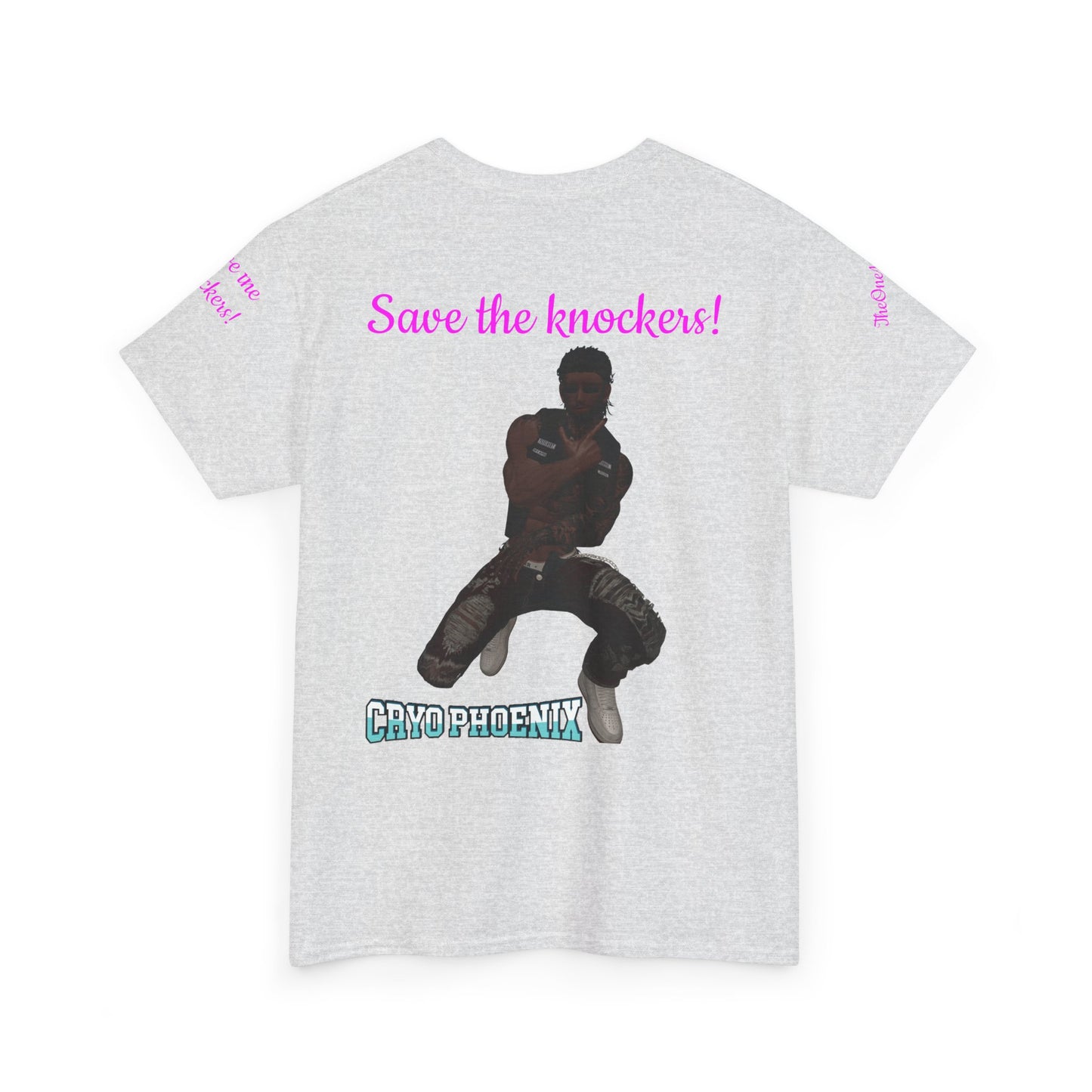 Retro Graphic Unisex Heavy Cotton Tee - Save the Knockers!