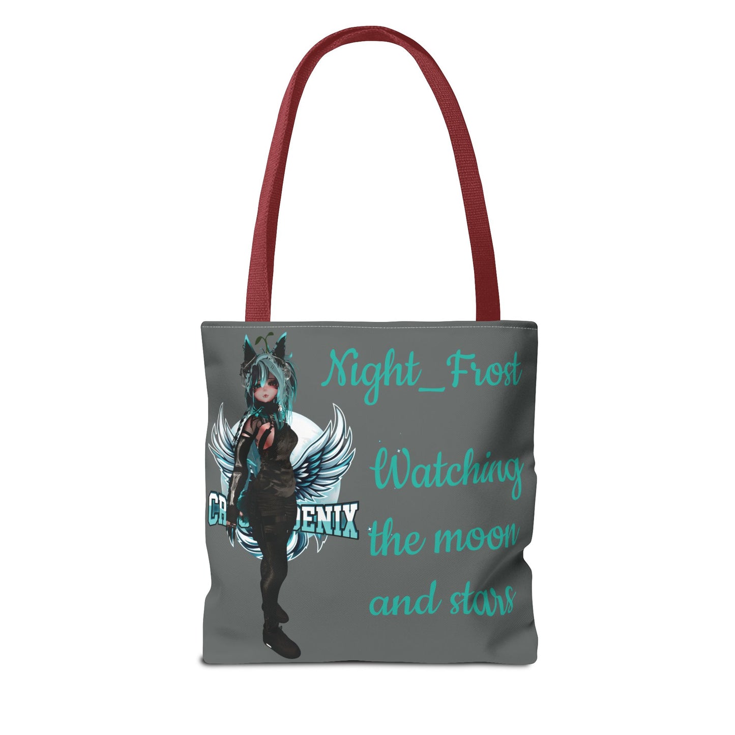 Night Frost Tote Bag - "Watching the Moon and Stars" - Stylish and Functional Bag for Anime Lovers