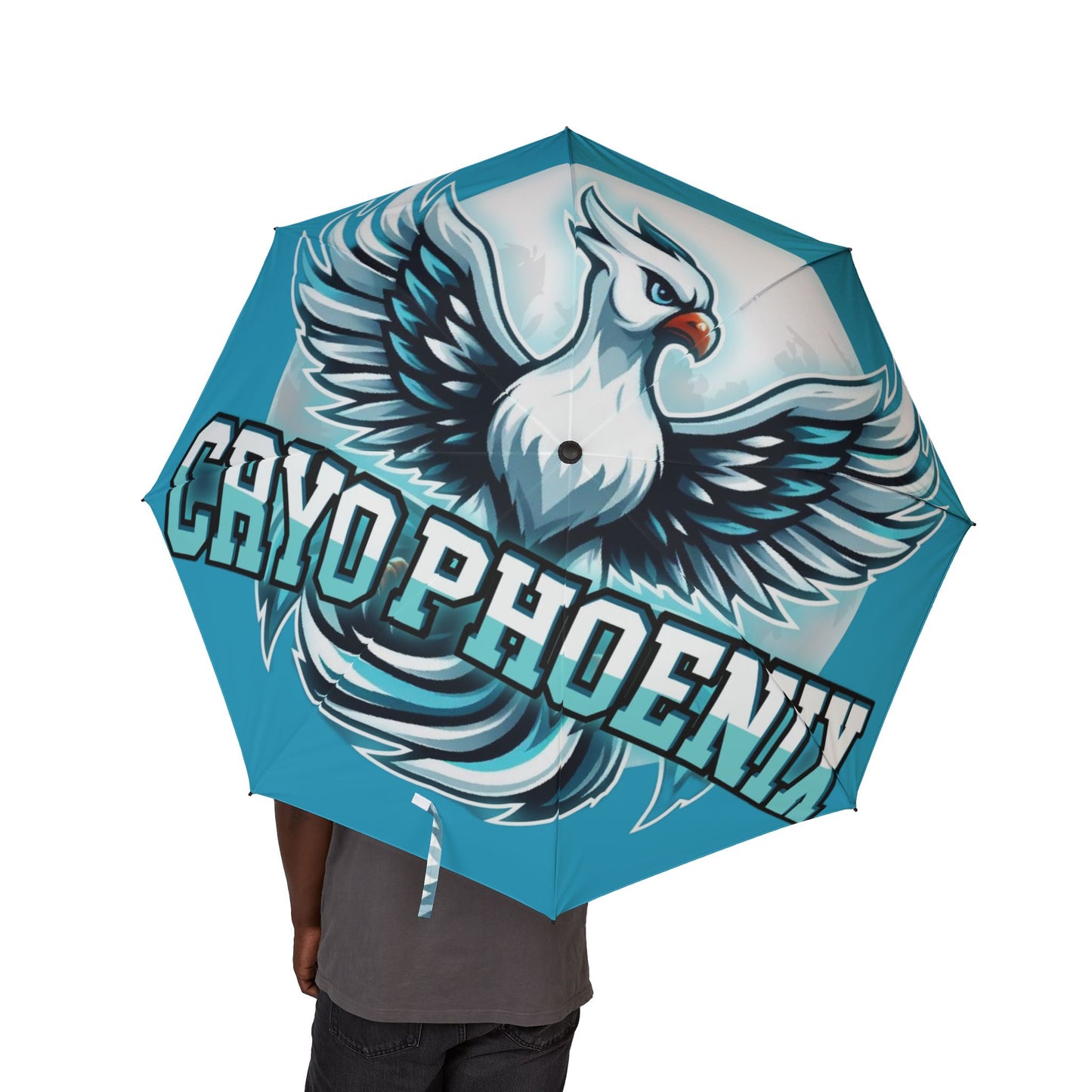Phoenix Design Semi-Automatic Foldable Umbrella - Stylish Windproof Rain Gear