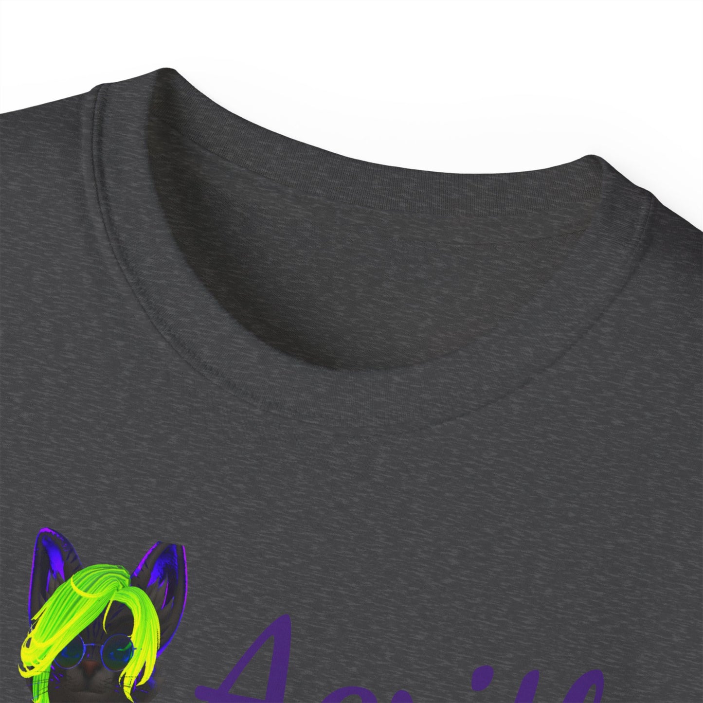 Aesthetic Cat-Themed Unisex Ultra Cotton Tee - Aerith Graphic Shirt