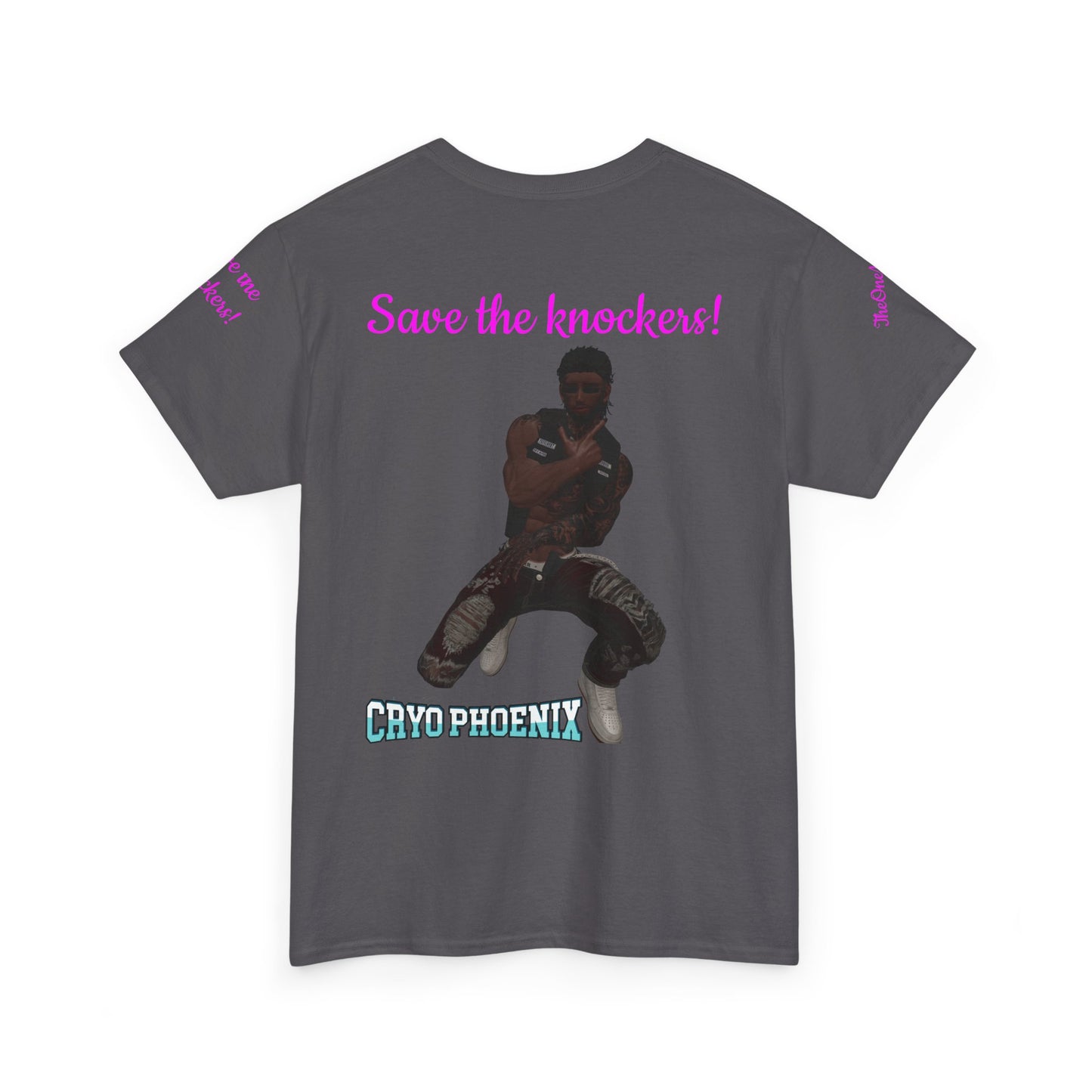 Retro Graphic Unisex Heavy Cotton Tee - Save the Knockers!
