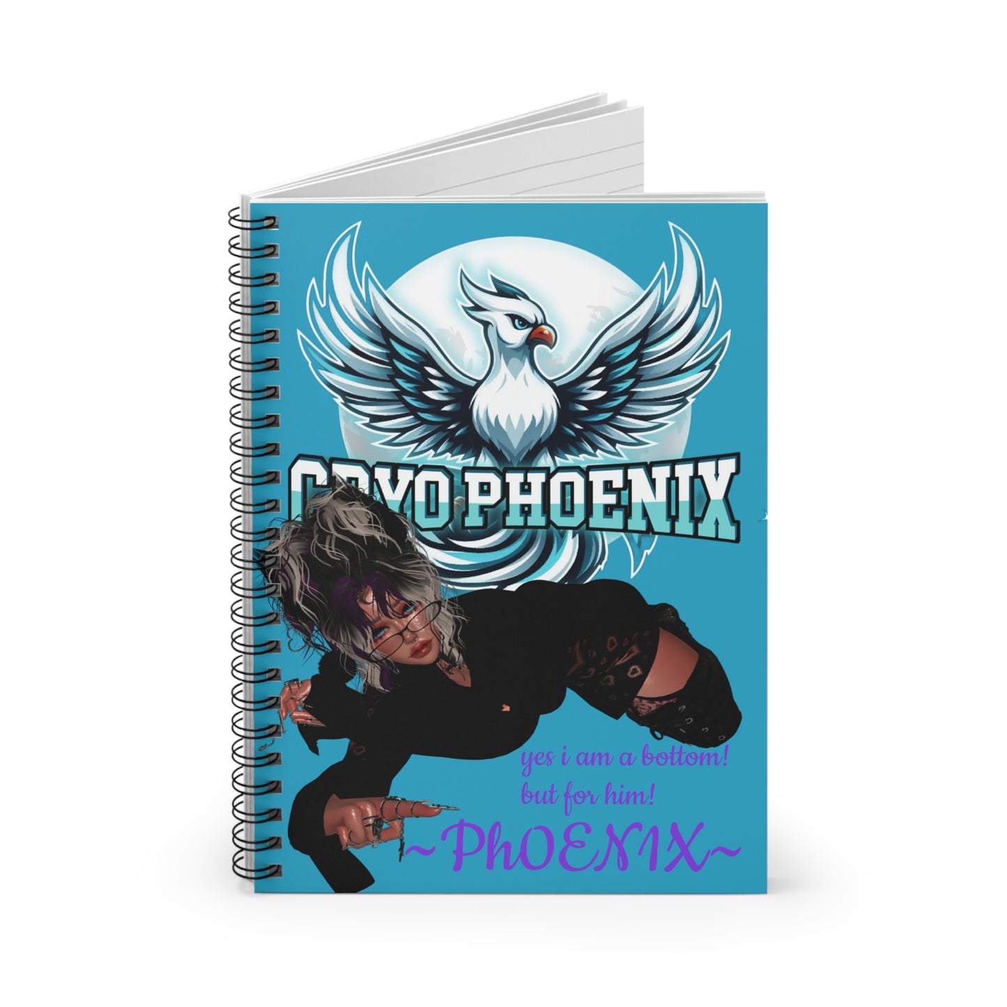 Spiral Notebook - Phoenix Vibes with Empowering Quotes