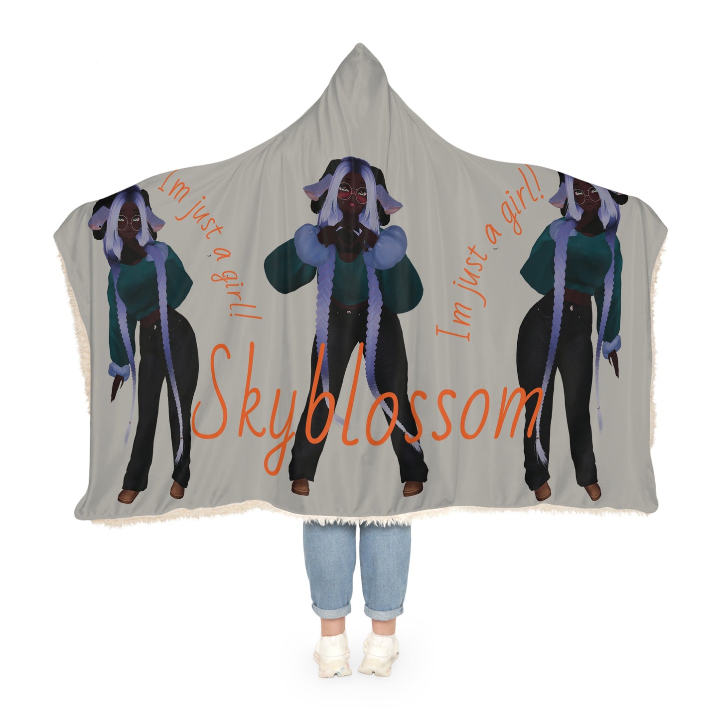 Skyblossom Cozy Snuggle Blanket - 'I'm Just a Girl'