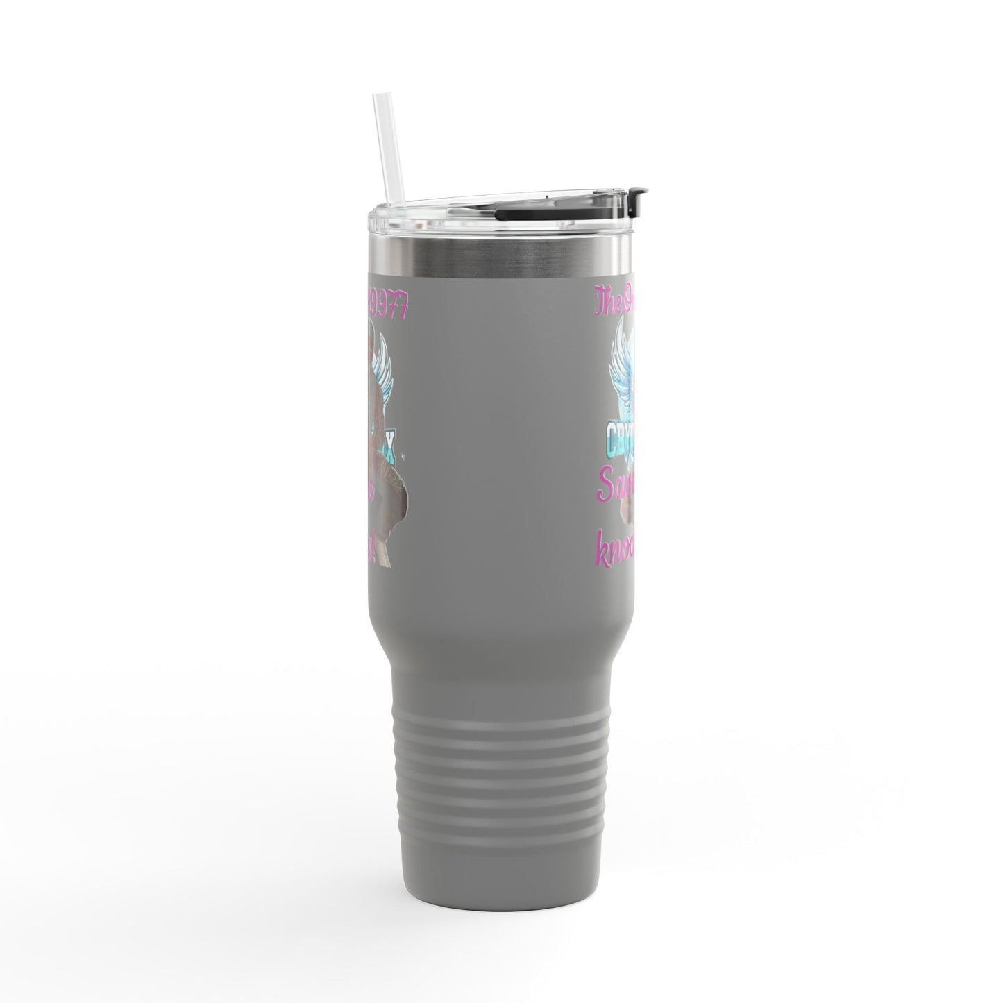40oz Insulated Travel Mug - Save the Knockers Design - Perfect for Fitness Enthusiasts