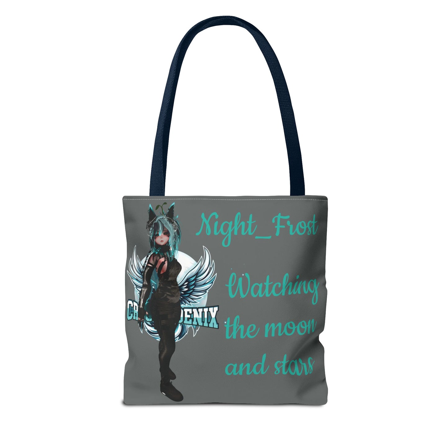 Night Frost Tote Bag - "Watching the Moon and Stars" - Stylish and Functional Bag for Anime Lovers