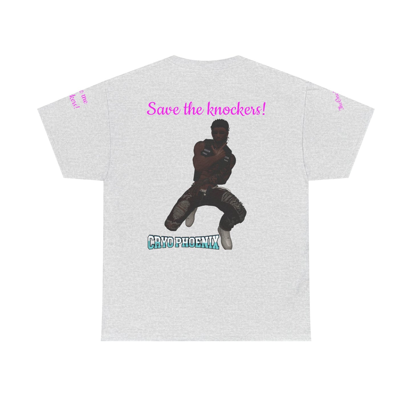 Retro Graphic Unisex Heavy Cotton Tee - Save the Knockers!