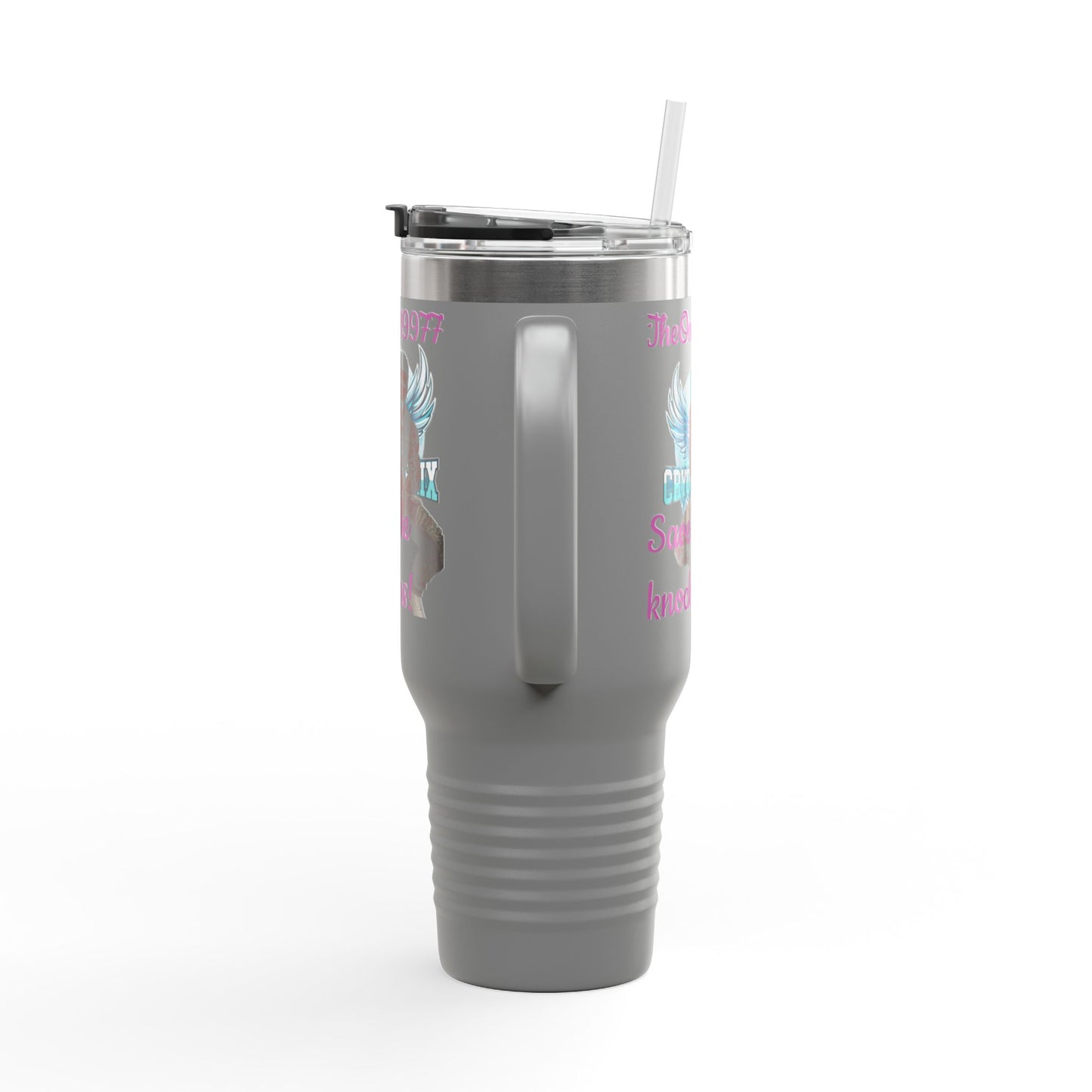 40oz Insulated Travel Mug - Save the Knockers Design - Perfect for Fitness Enthusiasts