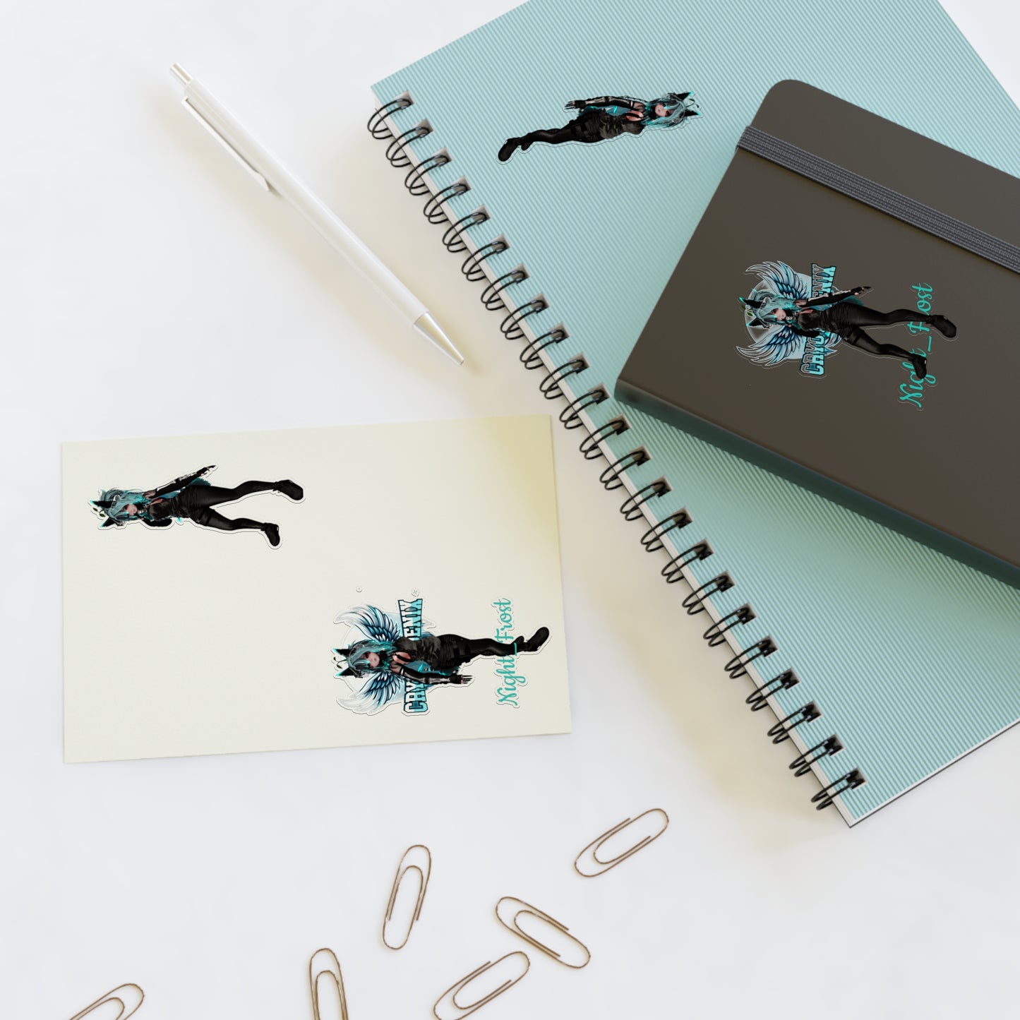 Night Frost Fantasy Sticker Sheets - Gothic Aesthetic Designs for Creative Souls