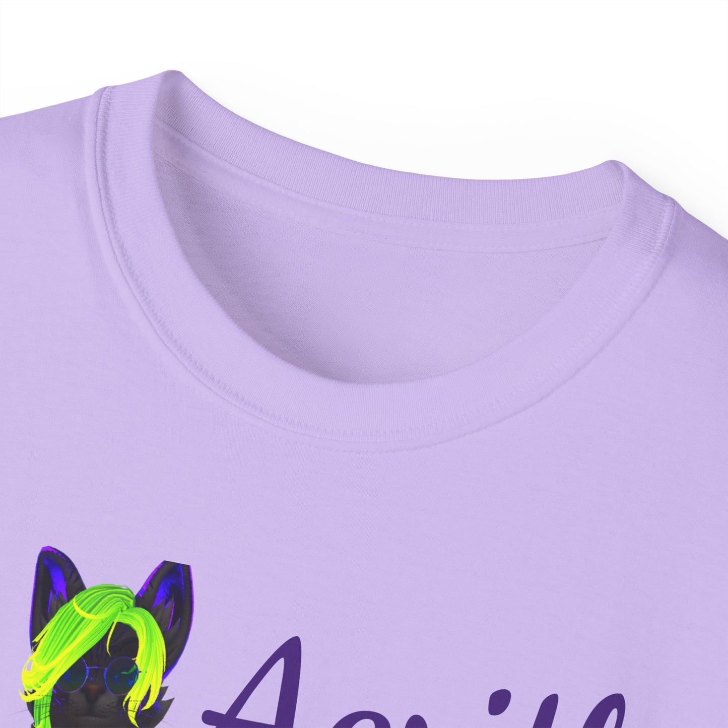 Aesthetic Cat-Themed Unisex Ultra Cotton Tee - Aerith Graphic Shirt