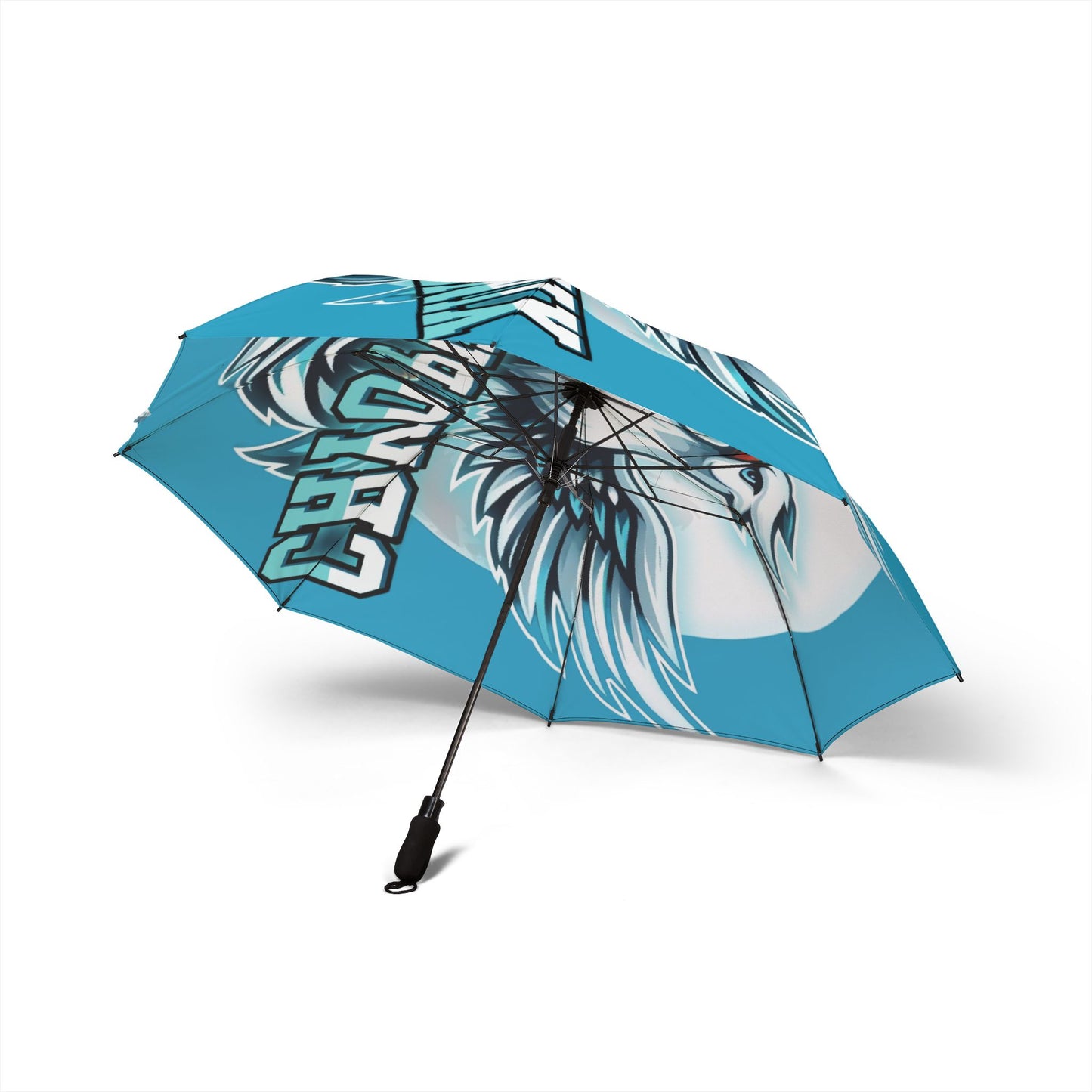 Phoenix Design Semi-Automatic Foldable Umbrella - Stylish Windproof Rain Gear