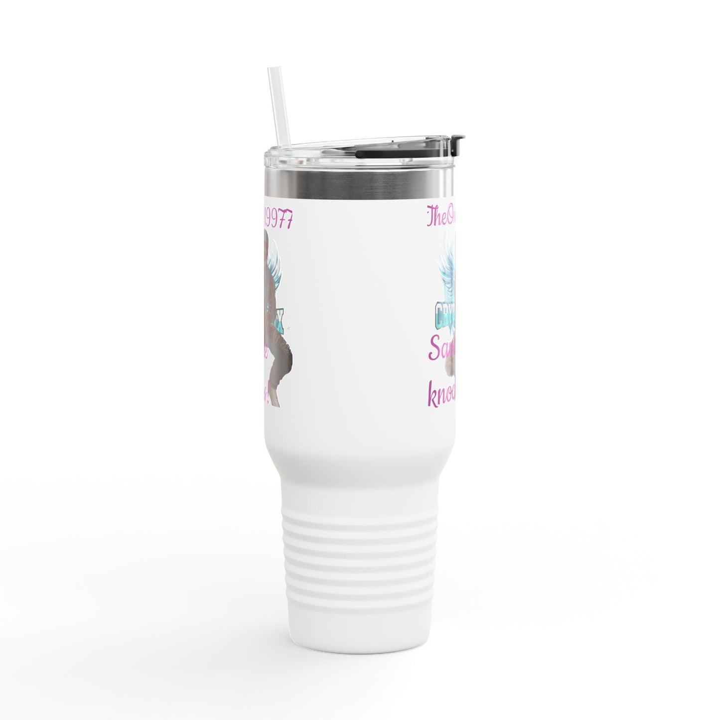 40oz Insulated Travel Mug - Save the Knockers Design - Perfect for Fitness Enthusiasts