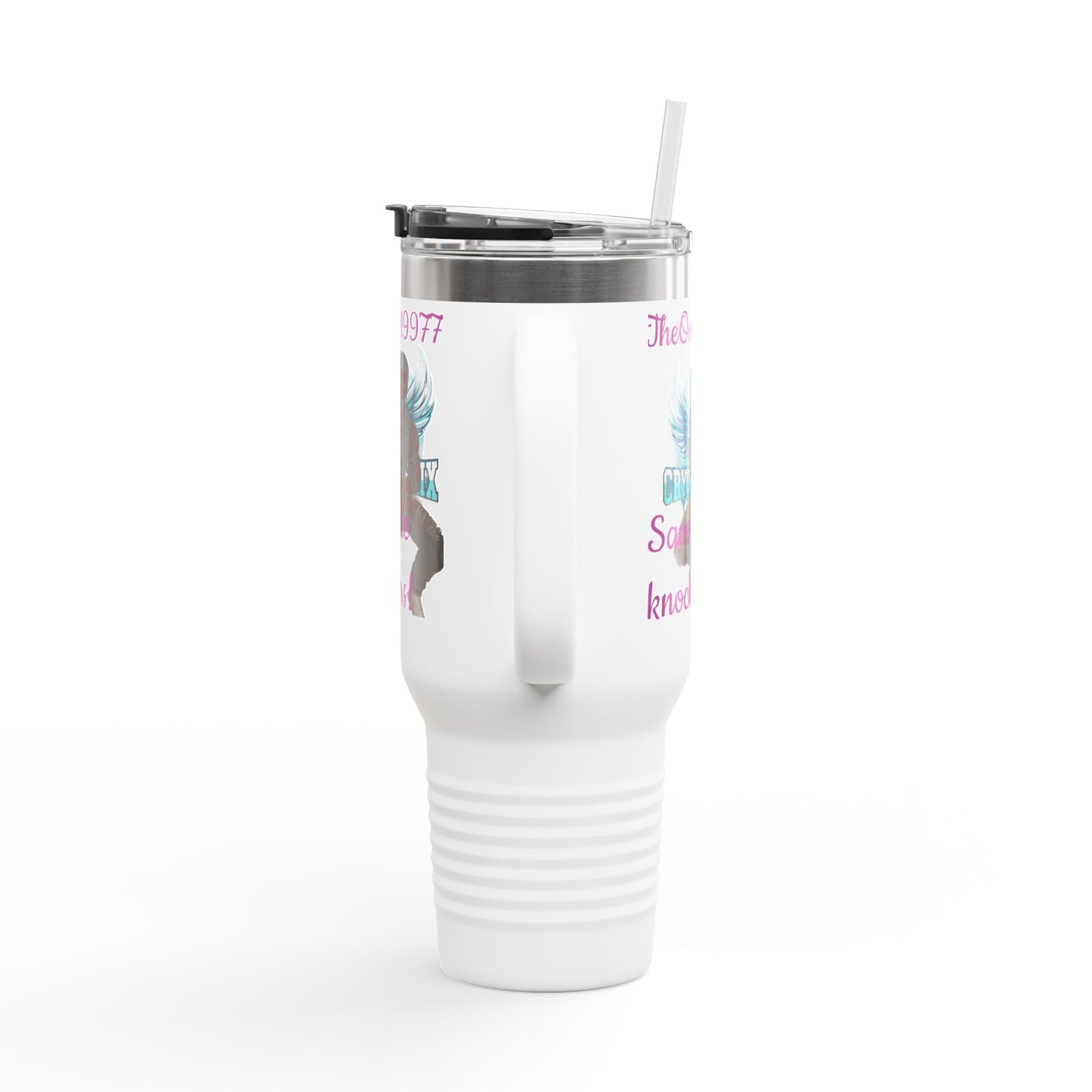 40oz Insulated Travel Mug - Save the Knockers Design - Perfect for Fitness Enthusiasts