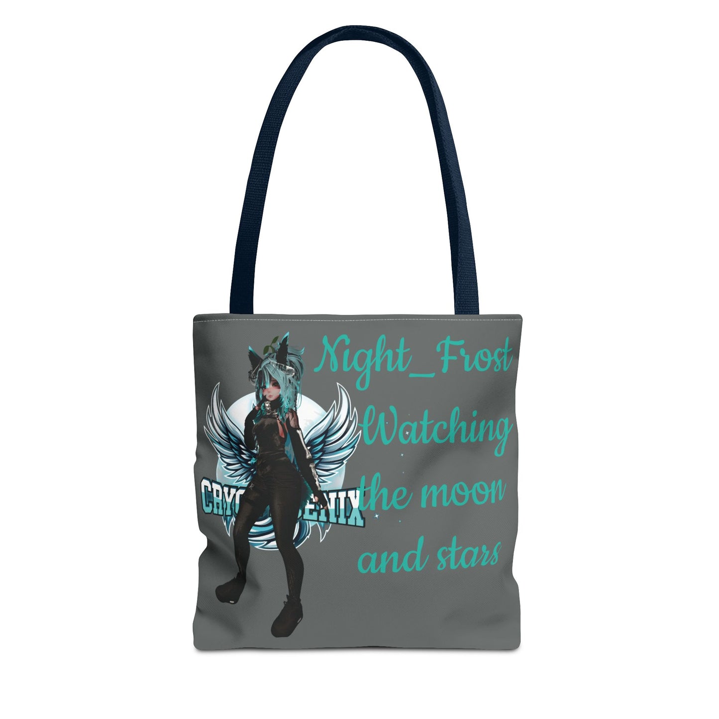Night Frost Tote Bag - "Watching the Moon and Stars" - Stylish and Functional Bag for Anime Lovers