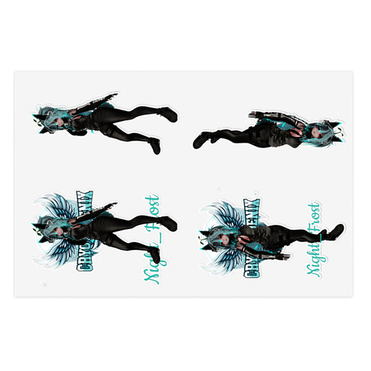 Night Frost Fantasy Sticker Sheets - Gothic Aesthetic Designs for Creative Souls