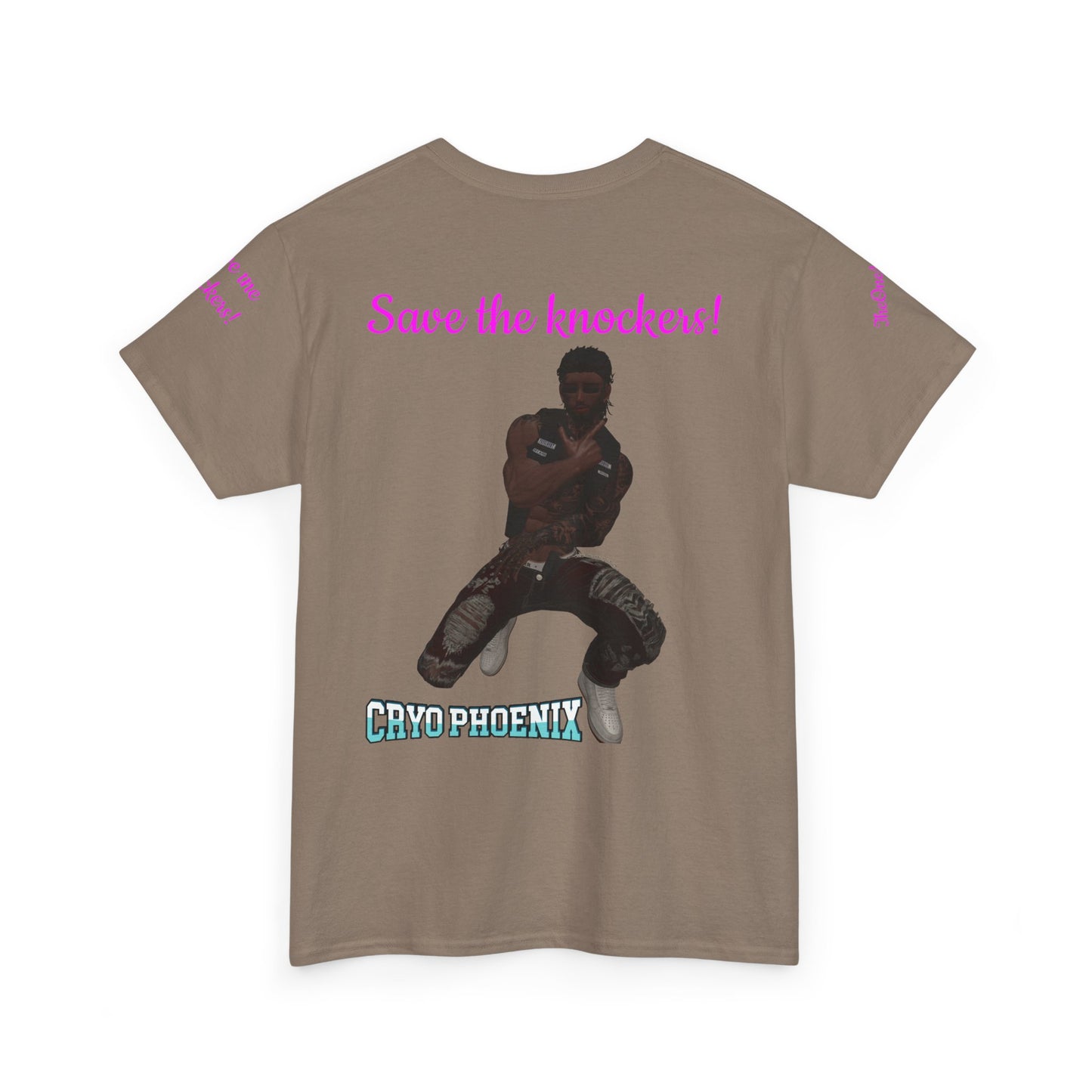 Retro Graphic Unisex Heavy Cotton Tee - Save the Knockers!