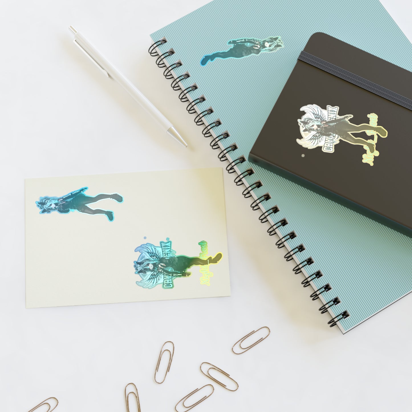 Night Frost Fantasy Sticker Sheets - Gothic Aesthetic Designs for Creative Souls