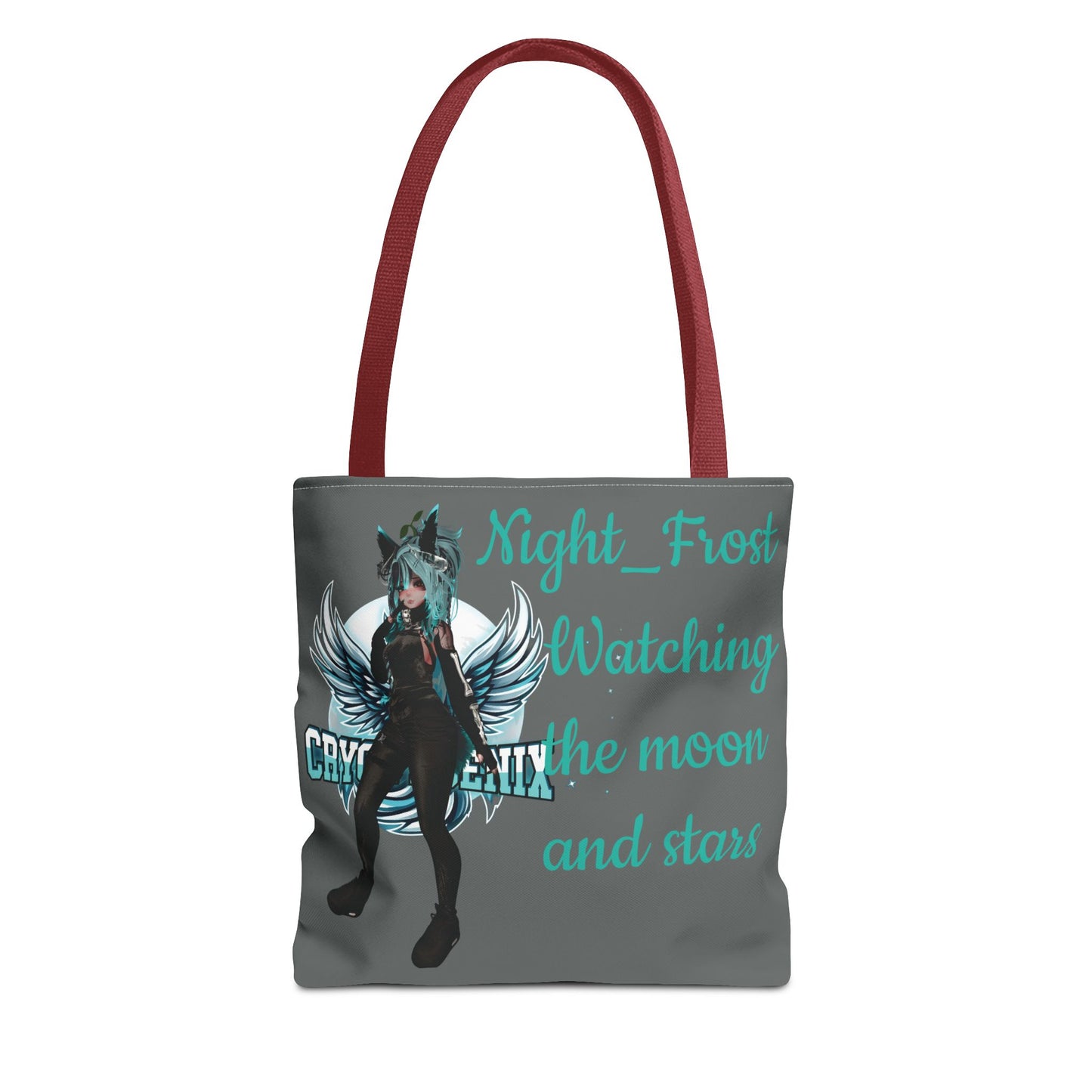 Night Frost Tote Bag - "Watching the Moon and Stars" - Stylish and Functional Bag for Anime Lovers