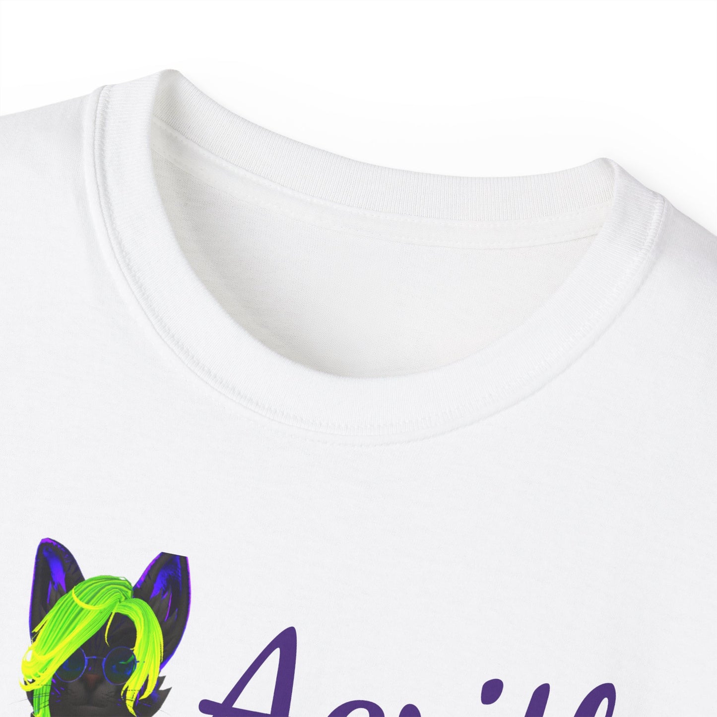 Aesthetic Cat-Themed Unisex Ultra Cotton Tee - Aerith Graphic Shirt