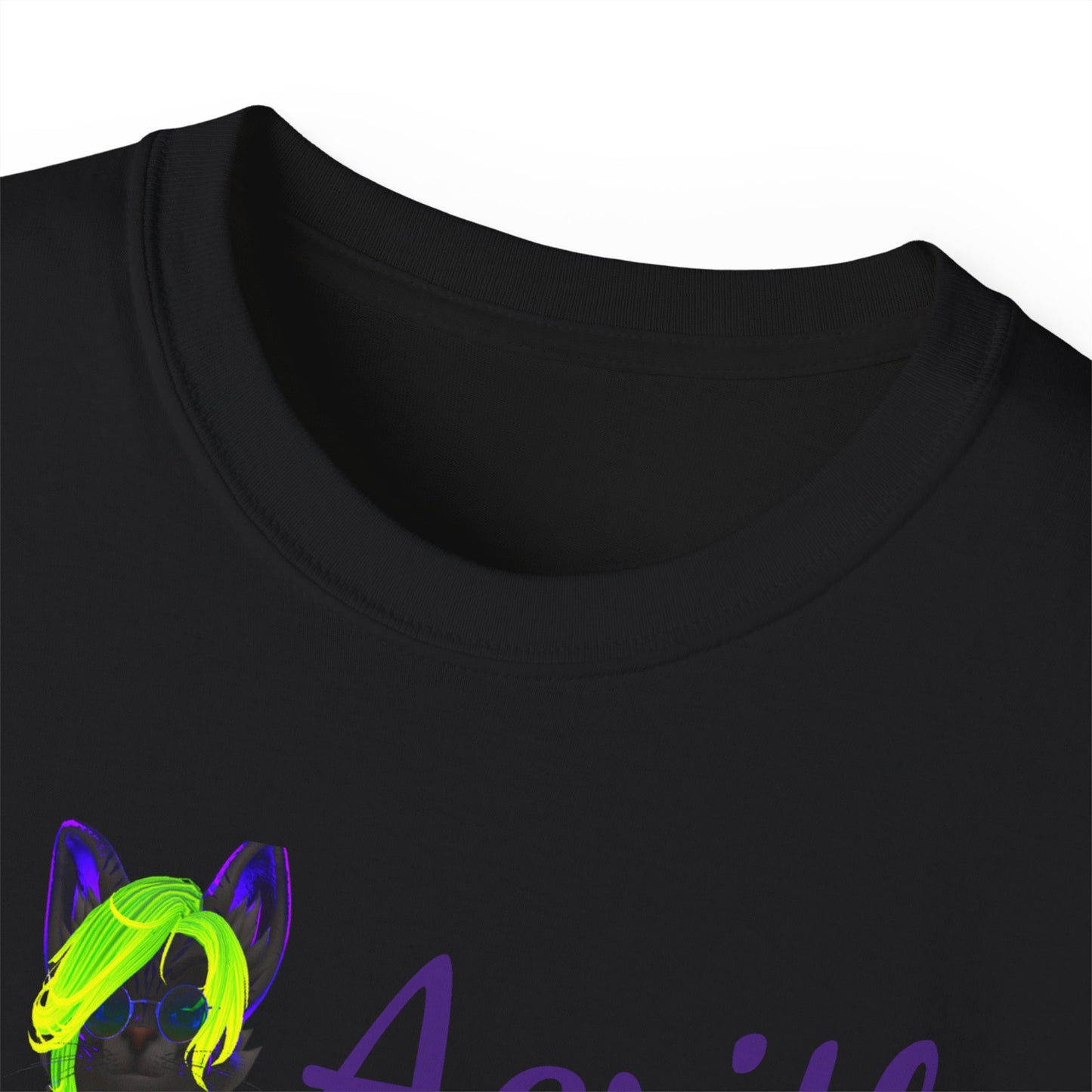 Aesthetic Cat-Themed Unisex Ultra Cotton Tee - Aerith Graphic Shirt