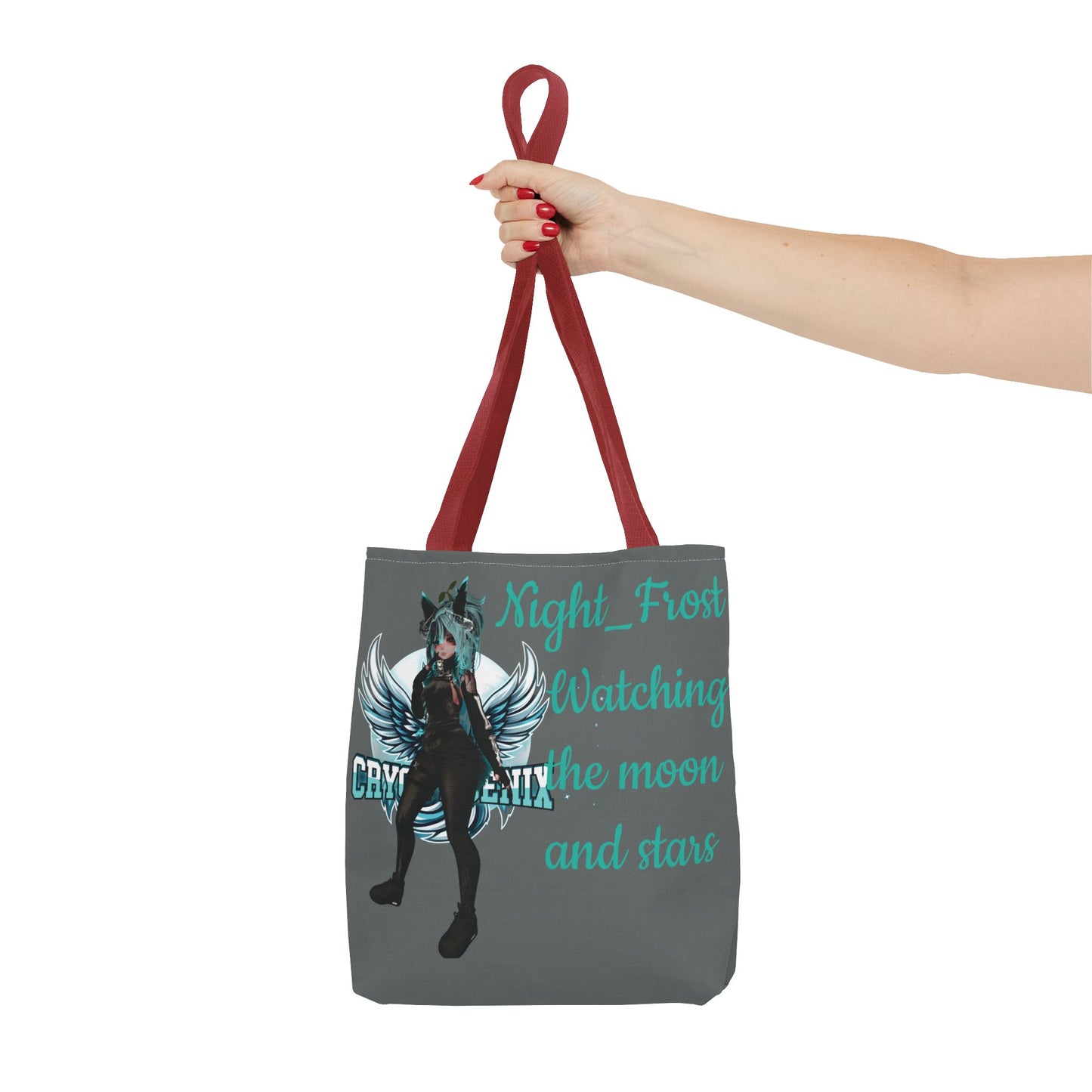 Night Frost Tote Bag - "Watching the Moon and Stars" - Stylish and Functional Bag for Anime Lovers