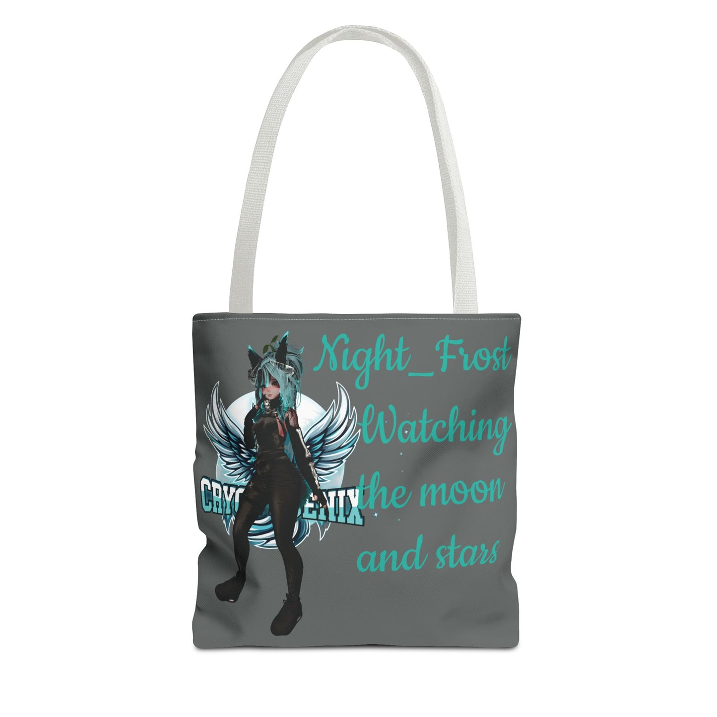 Night Frost Tote Bag - "Watching the Moon and Stars" - Stylish and Functional Bag for Anime Lovers