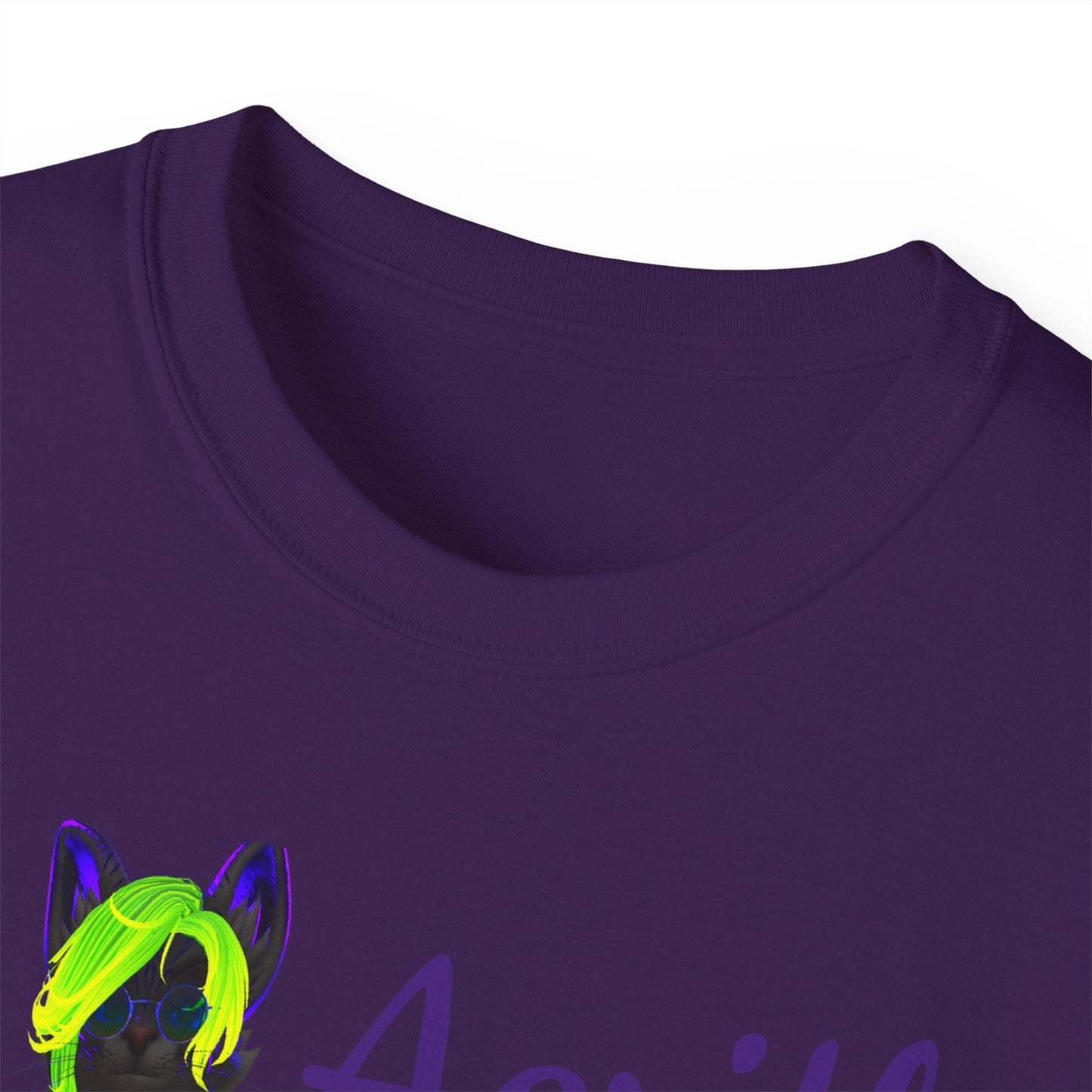 Aesthetic Cat-Themed Unisex Ultra Cotton Tee - Aerith Graphic Shirt