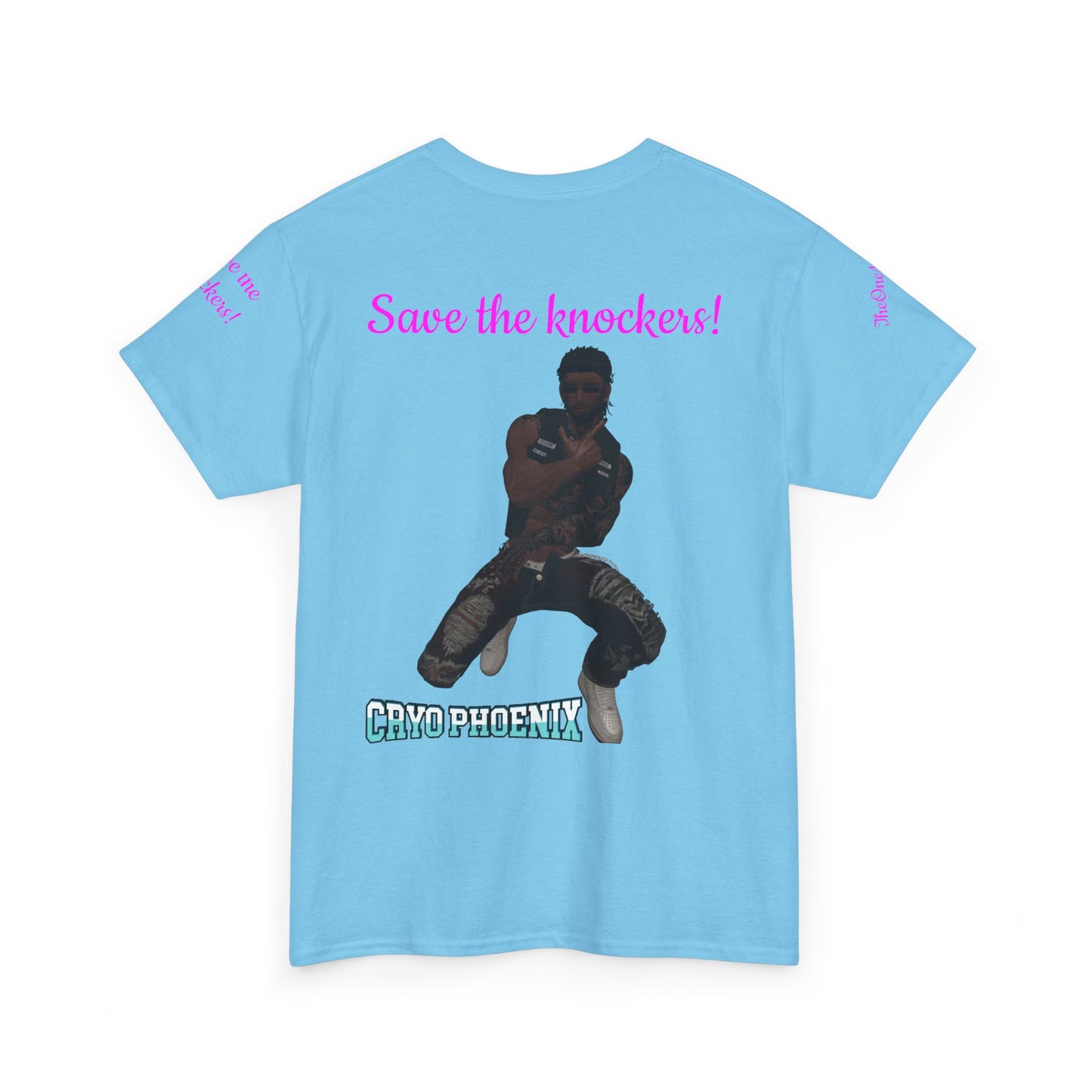 Retro Graphic Unisex Heavy Cotton Tee - Save the Knockers!