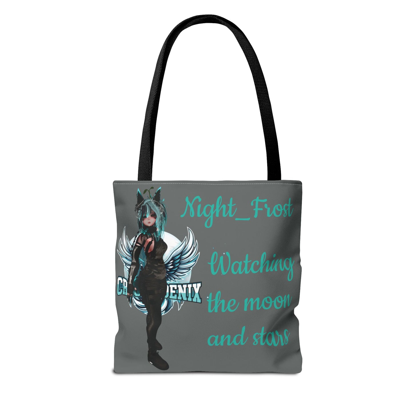 Night Frost Tote Bag - "Watching the Moon and Stars" - Stylish and Functional Bag for Anime Lovers