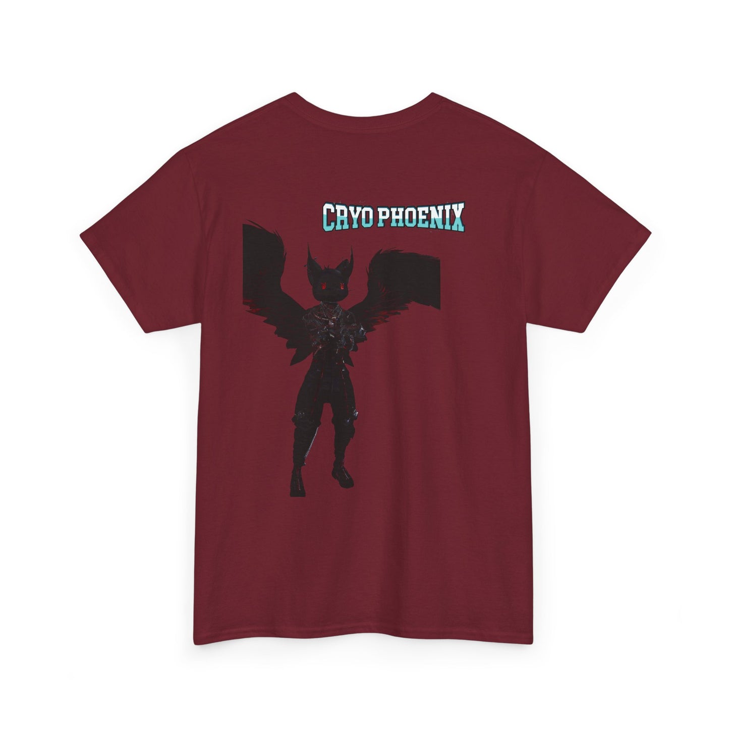 Unisex Heavy Cotton Tee - "Hold on Mercury" & "Cryo Phoenix" Graphic Tee for Fantasy Lovers
