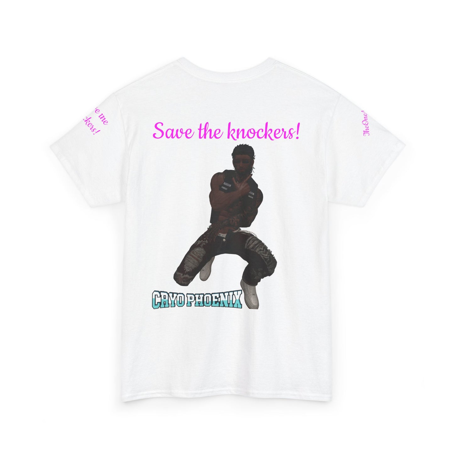 Retro Graphic Unisex Heavy Cotton Tee - Save the Knockers!