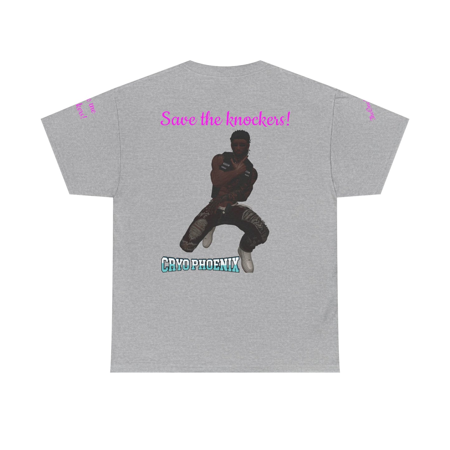 Retro Graphic Unisex Heavy Cotton Tee - Save the Knockers!
